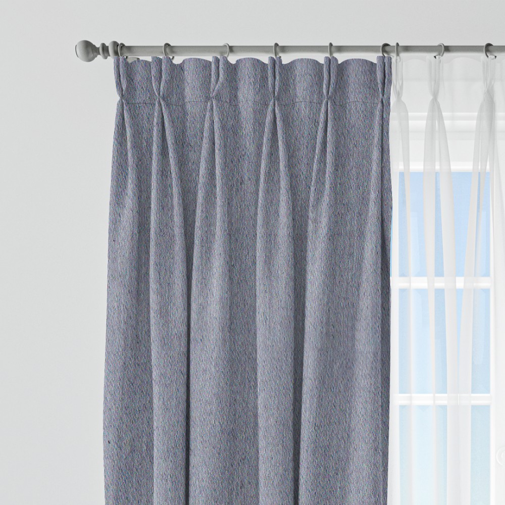 Rusty Solid Grey Polyester Blackout Curtain (2 Panels)