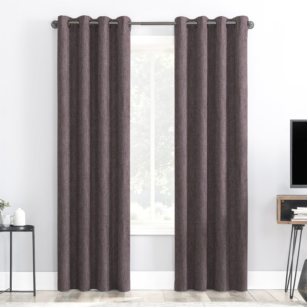 Rusty Solid Light Brown Polyester Blackout Curtain (2 Panels)