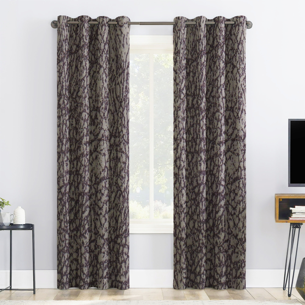 Majestia Eyelet Polyester Door Curtains 2 Panel Size 7ft