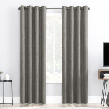 Curtainwala Rusty Solid Cream Polyester Blackout Curtain (2 Panels)