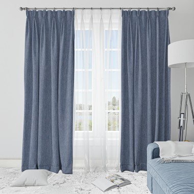 Curtainwala Rusty Solid Grey Polyester Blackout Curtain (2 Panels)