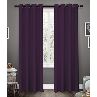 Curtainwala Kurtains2fly Purple 643 Darkening Blackout Curtains 2 Panels