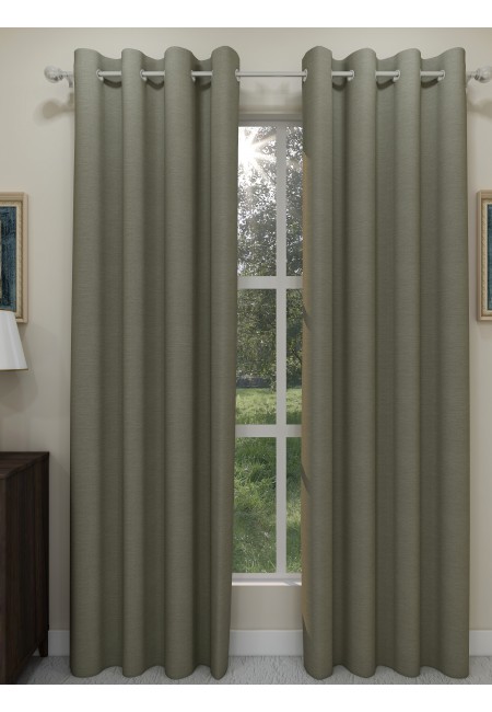 3 Pass Coated Texture Blackout Curtain 2 Panels