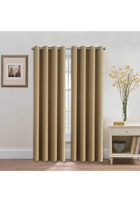 Kurtains2fly Polyester 646 Both Sided Room Darkening Blackout Curtains 2 Panels