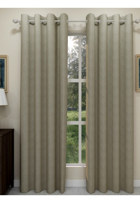 3 Pass Coated Texture Blackout Curtain 2 Panels