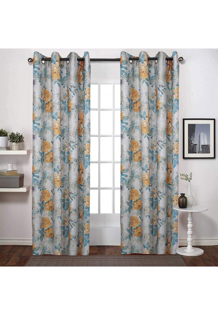 Kurtains2fly Polymoss Digital Print Curtains Set Of 2 Panel