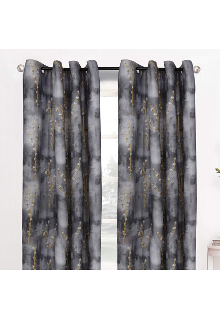 Kurtains2fly Polymoss Digital Print Curtains Set Of 2 Panel